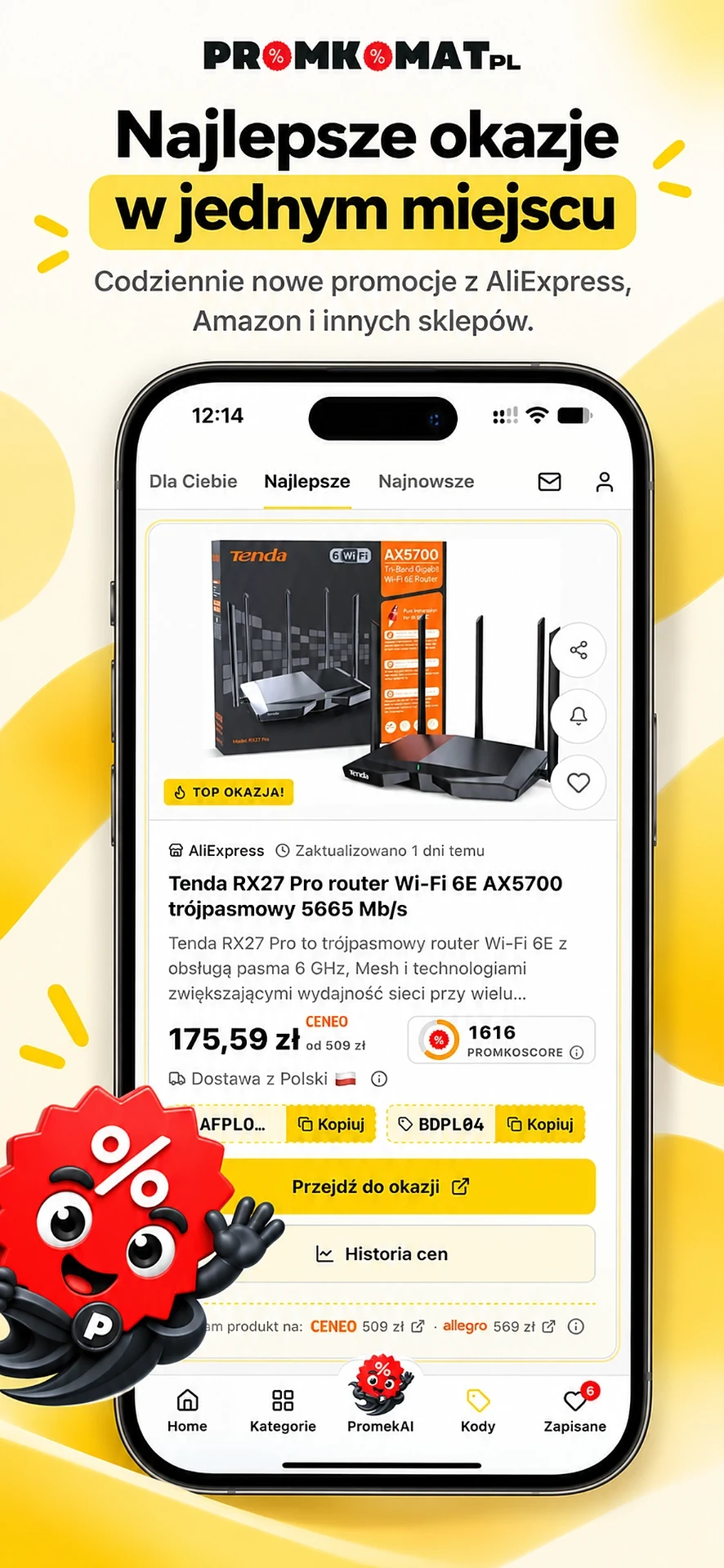 Najlepsze okazje w jednym miejscu — ekran okazji w aplikacji Promkomat